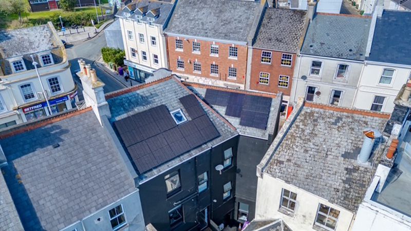 Solar Panels on the roof at Cross Keys Offices